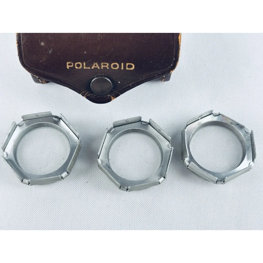 Polaroid Close-Up Lens Kit Measuring Tape Vintage Camera Accessory Leather Case